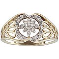 10k Yellow Gold 1/8ct TDW Diamond Ring