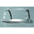Pot Rack with Grid and 24 Hooks
