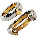 Two-tone Yin-yang 'Friends' Message Ring