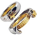 Two-tone Moon and Star 'Believe' Message Ring