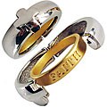 Two-tone Cross 'Faith' Message Ring