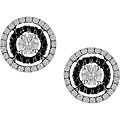 18k Gold 4/5ct TDW Black and White Diamond Earrings (G-I, SI)