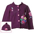 Flapdoodles Infant Girl's Purple Cardigan