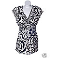 Joshe Women's Black/ White Print Maternity Shirt