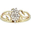 10k Yellow Gold 1/10ct TDW Diamond Fashion Ring