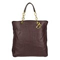 Dior Purple Soft Woven Medium Tote