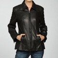 Izod Women's Plus Size Scuba-style Leather Jacket
