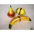 Limoges Hand-painted Fruit 3-piece Keepsake Box Set