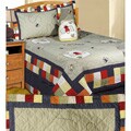 Bugs Kids' Cotton Patchwork Quilt Set with Toss Pillow (Twin)