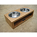 Eco Friendly Bamboo Diner Pet Feeder