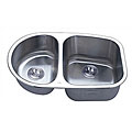 Undermount Stainless Steel 16 Gauge Double Bowl Kitchen Sink