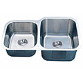Undermount Stainless Steel 16 Gauge Double Bowl Kitchen Sink