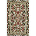 Hand-hooked Carnation Collection Wool Rug (2'3 x 8') with Free Rug Pad