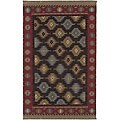 Hand-woven Santa Fe Collection Wool Rug (5' x 8')