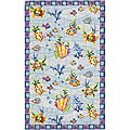 Hand-hooked Natal Wool Rug (6' Round)