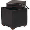 Office Star Metro Storage Ottoman with Tray