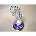 Limoges Hand-painted Seahorse Keepsake Box