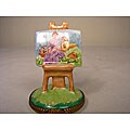 Limoges Hand-painted Easel/ Rennaisance Couple Box
