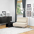 Jolene Cream Fabric Convertible Chair/ Day Bed