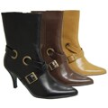 Glaze by Adi Pointed-toe Strappy Mid-heel Boots