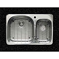 Ticor Overmount Stainless Steel 16 Gauge Double Bowl Kitchen Sink