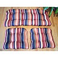 Retro Stripe Black Indoor/Outdoor 3-piece Patio Cushion Set