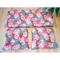 Tropic Floral Red 3-piece Indoor/Outdoor Patio Cushion Set