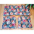 Tropic Floral Black 3-piece Indoor/Outdoor Patio Cushion Set