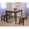 Two-tone 3-piece Slat Dining Set