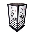 Nikko Bamboo Print Accent Black Table Lamp
