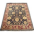 Indo Mahal Black/ Red Rug (9' x 12')