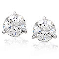14k Gold 4ct TDW Round Diamond Stud Earrings (J,SI)