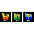 Mary Naylor 'Cocktails' Framed 3-piece Art Set