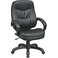 High-back Executive Black Eco-leather Chair