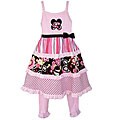 AnnLoren Boutique Girls Spring Garden Dress and Capri Set