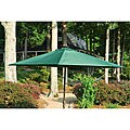 10-foot Forest Green Solar Umbrella with Aluminum Pole