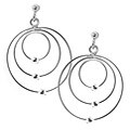 Sterling Silver Triple Circle Earrings