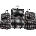 Hot Pink Polka Dot 3-piece Luggage Set