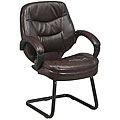 Office Star Espresso Eco-leather Visitors Chair