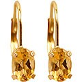 10k Yellow Gold Citrine Leverback Earrings