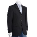 Claiborne Men's Black 3-button Side Vented Blazer