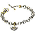 Two-tone Filigree Heart Bracelet