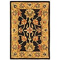 Heritage Kerman Charcoal/ Gold Wool Rug (2' x 3')