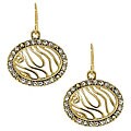 14k Goldtone Designer-inspired Crystal Earrings