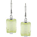Sterling Silver Lemon Quartz Leverback Earrings