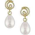 10k Gold FW Pearl Children's Swirl Earrings (5-6 mm)