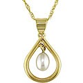 10k Gold FW Pearl Children's Teardrop Necklace (4-5 mm)