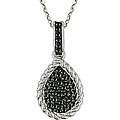Sterling Silver 1/2ct TDW Black Diamond Necklace