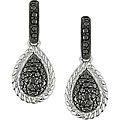 Sterling Silver 1/2ct TDW Black Diamond Earrings