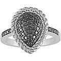 Sterling Silver 1/2ct TDW Black Diamond Ring